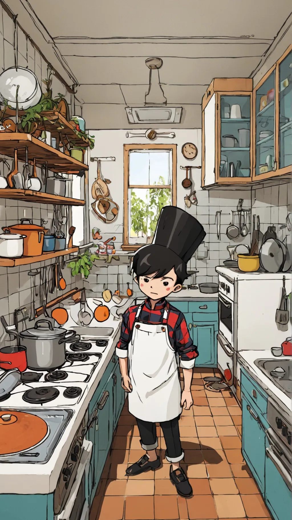 ai character: Kitchen Chaos DW background