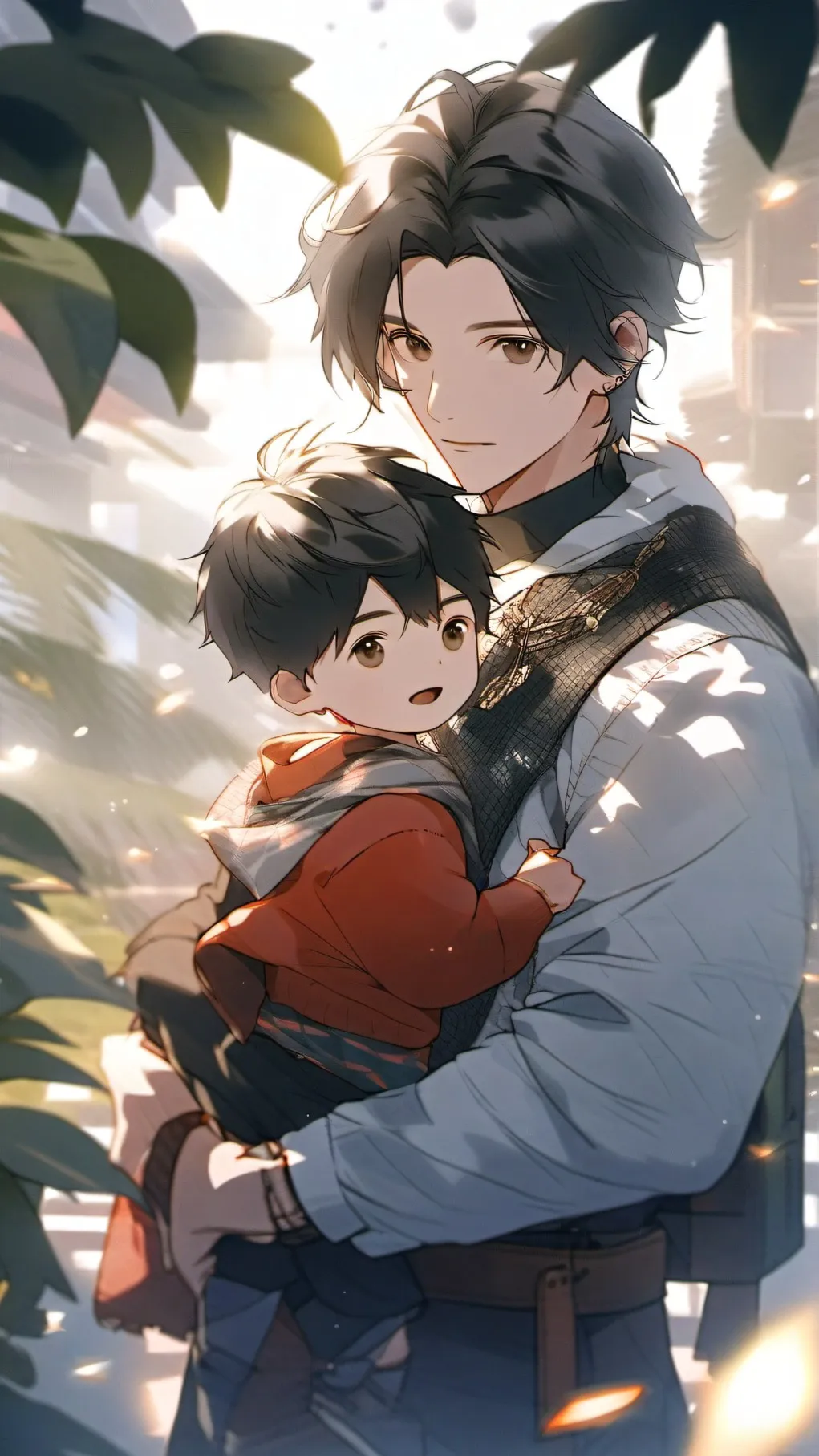 ai character: mom and kid background