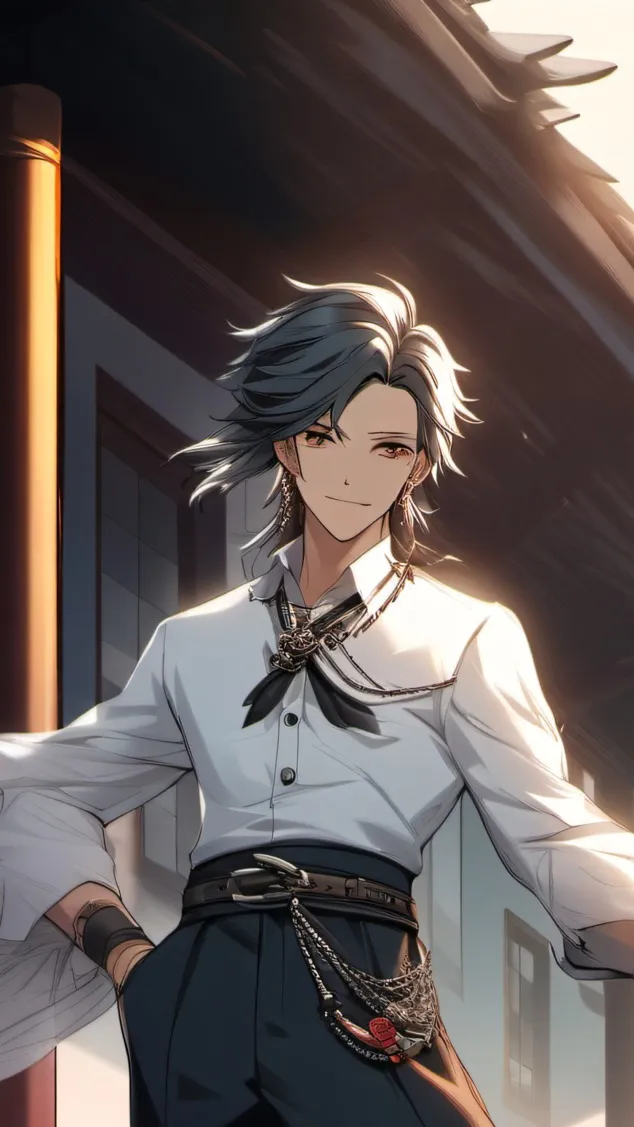 ai character: 💜~Leo~🖤 background