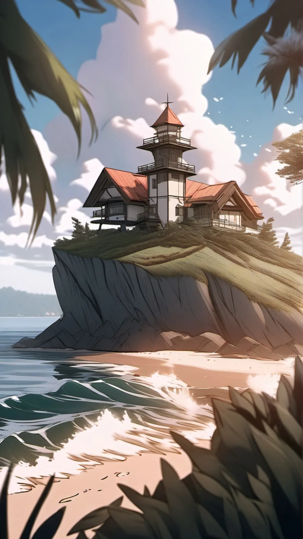 ai character: sea school background