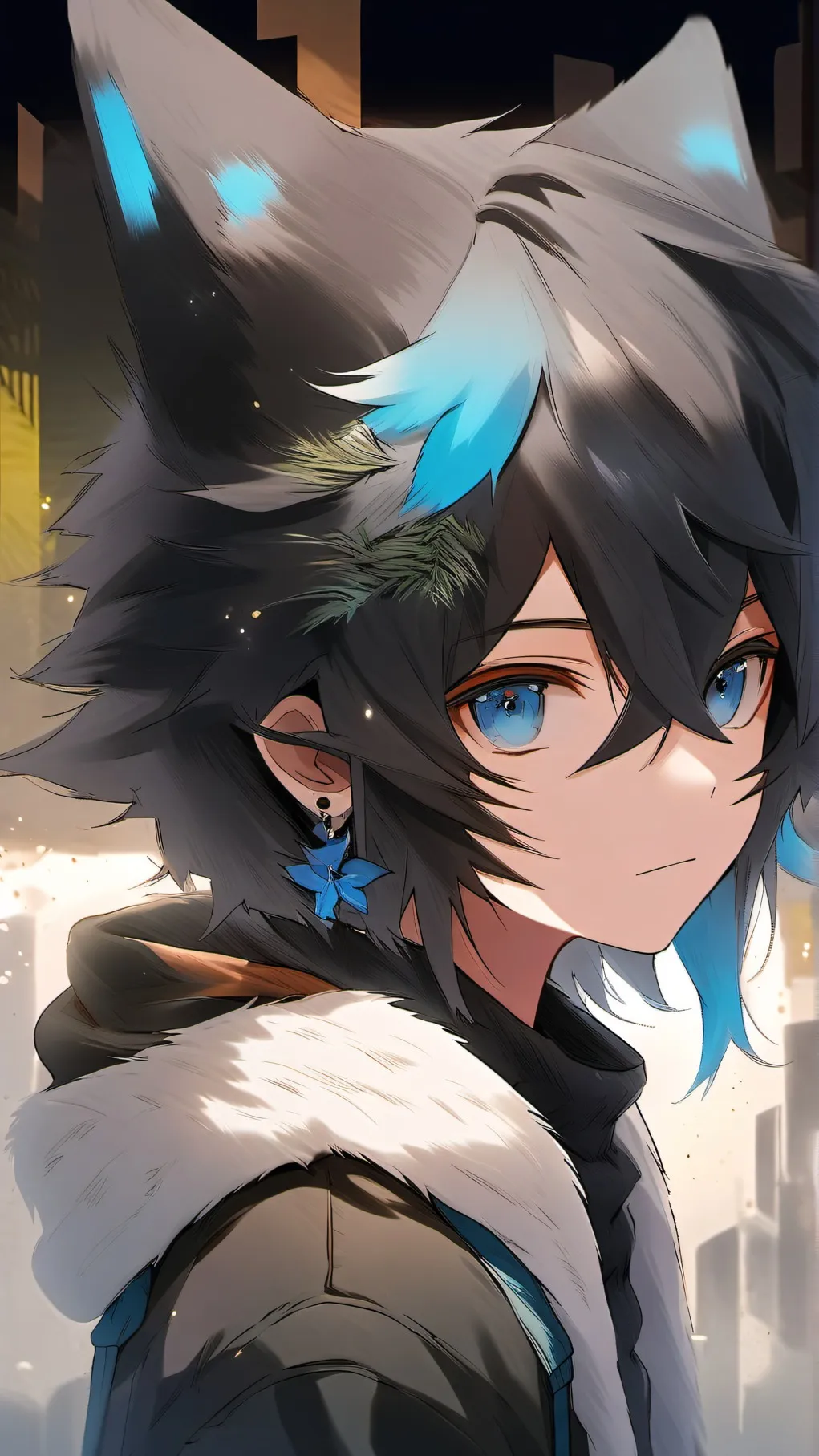 ai character:  cat muichiro background