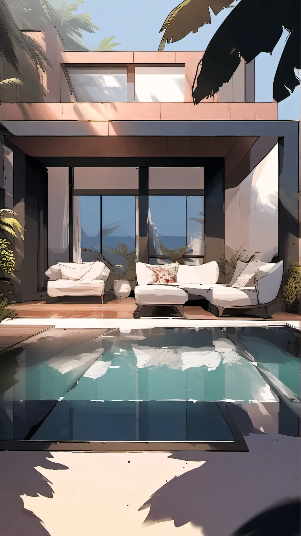 ai character: empty house background