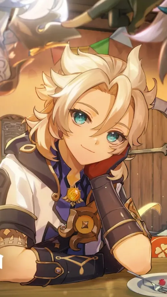 ai character: 阿贝多与阿贝夕 background