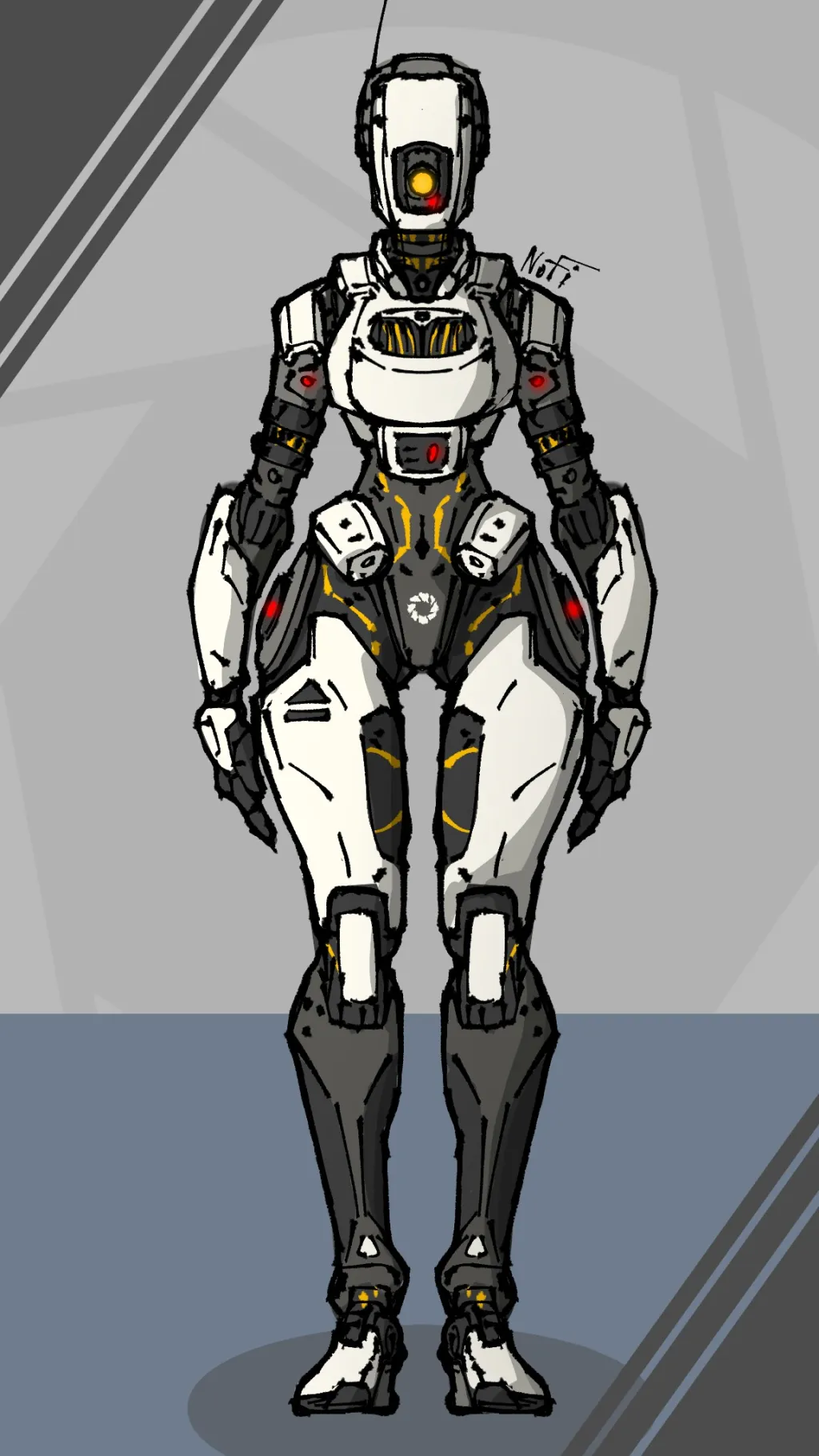 ai character: Humanoid glados background