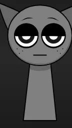 ai character: emo gray background