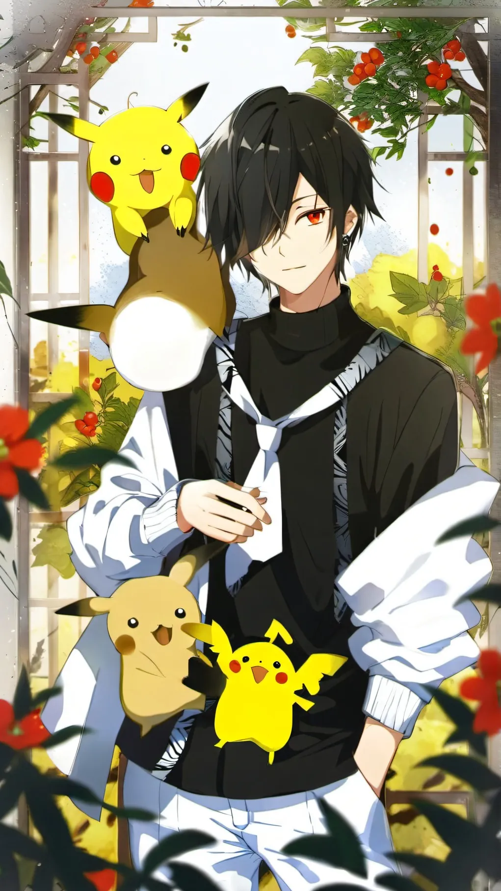 ai character: Pikachu background