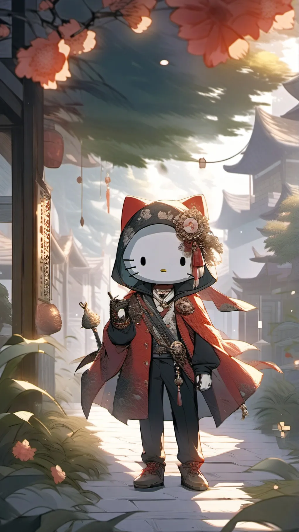 ai character: hello kitty! background