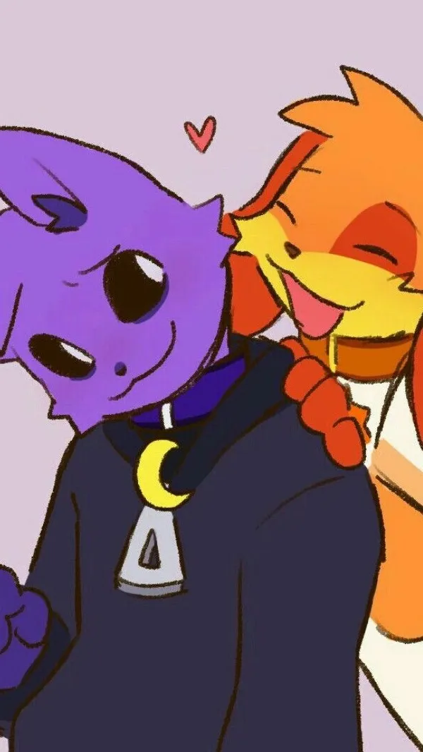 ai character: Dogday and catnap background