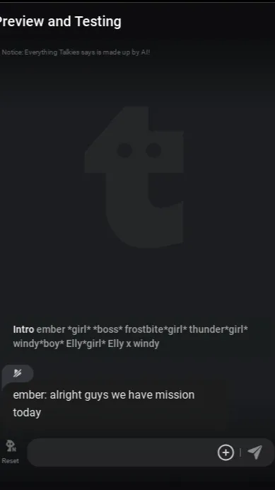 ai character: ember mentsise background