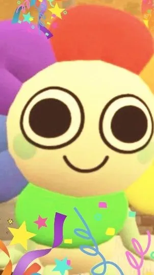 ai character: DANDY🎀🌱🌺 background