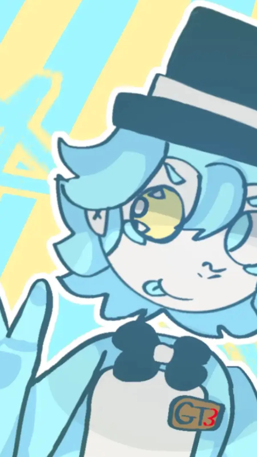 ai character: GlitchxAaron background