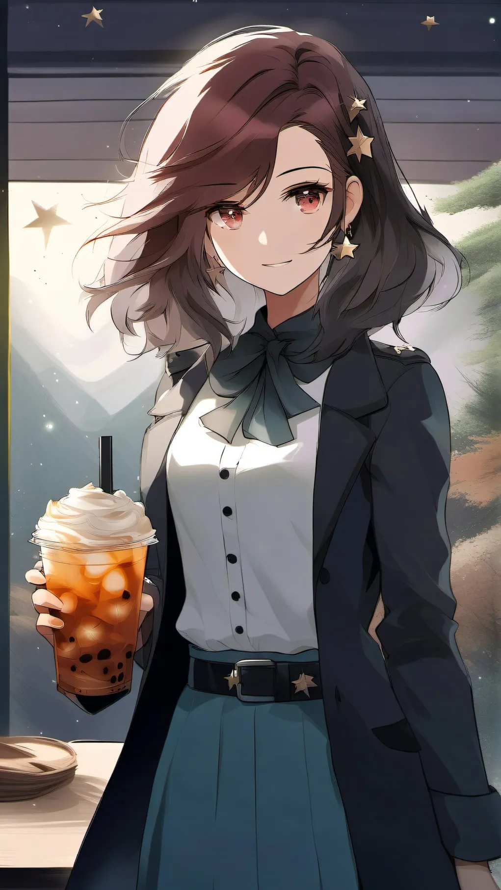 ai character:  poppy  and kinito background