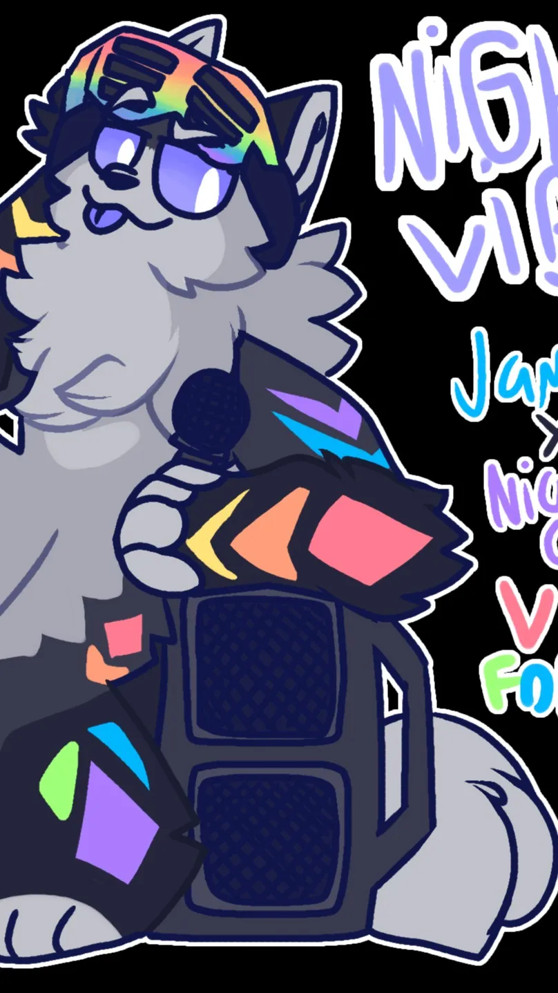 ai character: NightViber💙💜VIP background