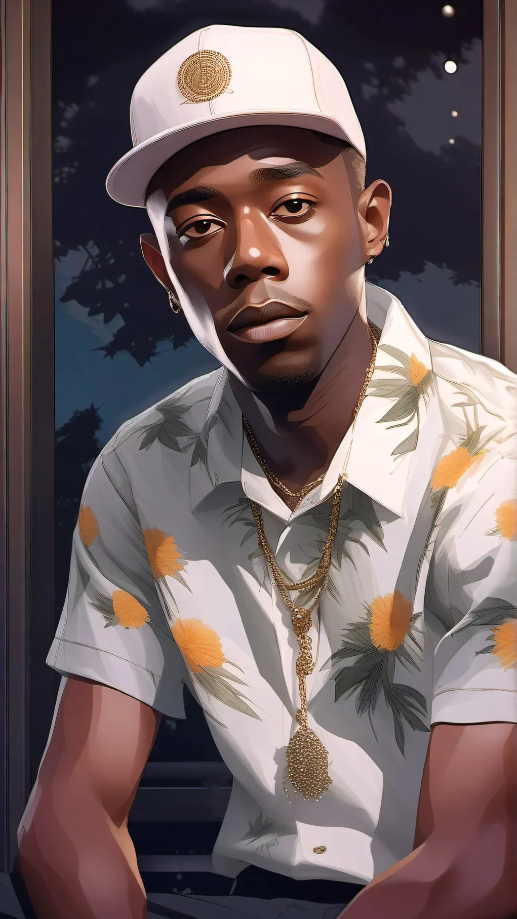 ai character: TYLER THE CREATOR background