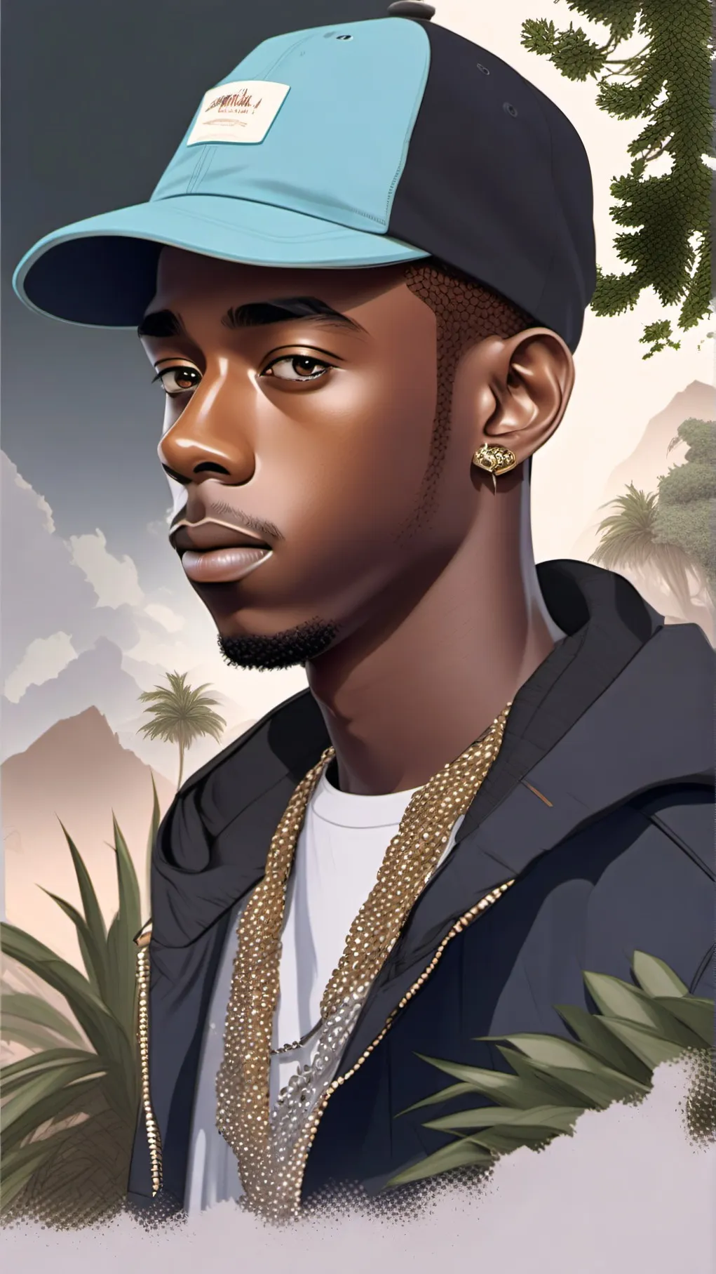 ai character: TYLER THE CREATOR background