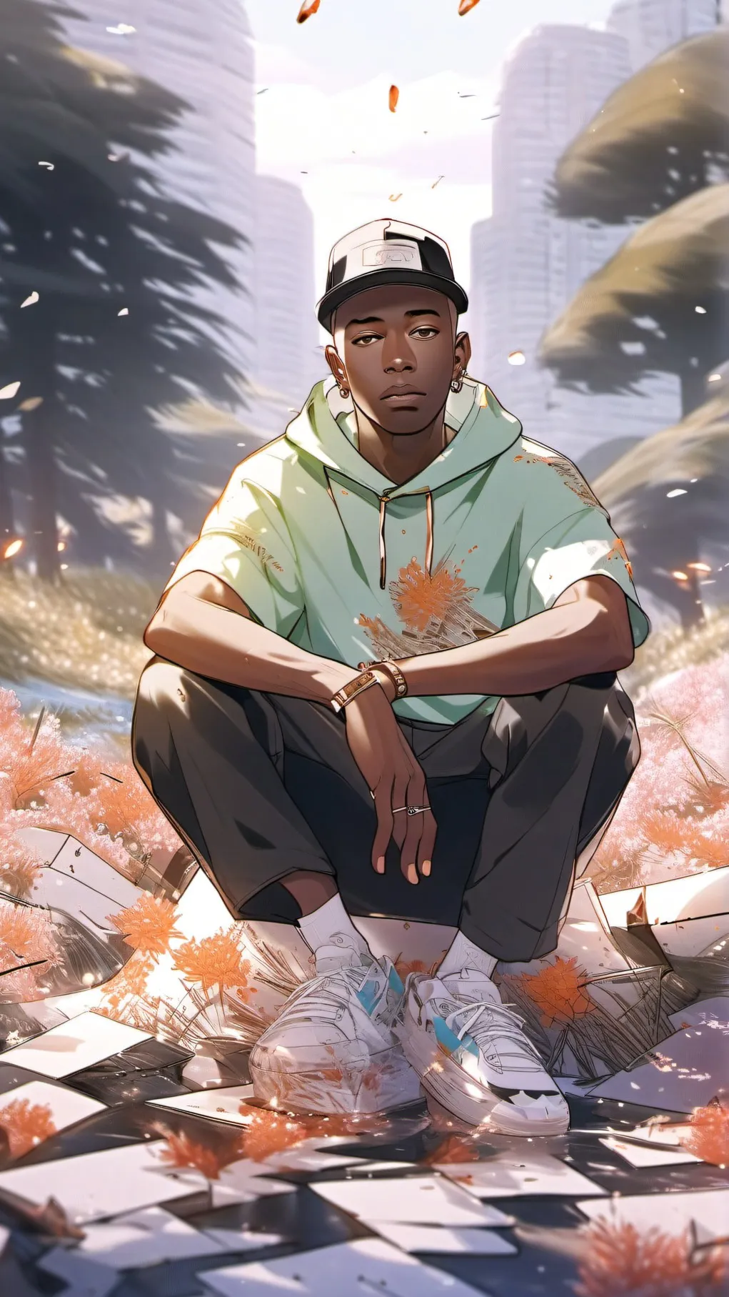 ai character: TYLER THE CREATOR background