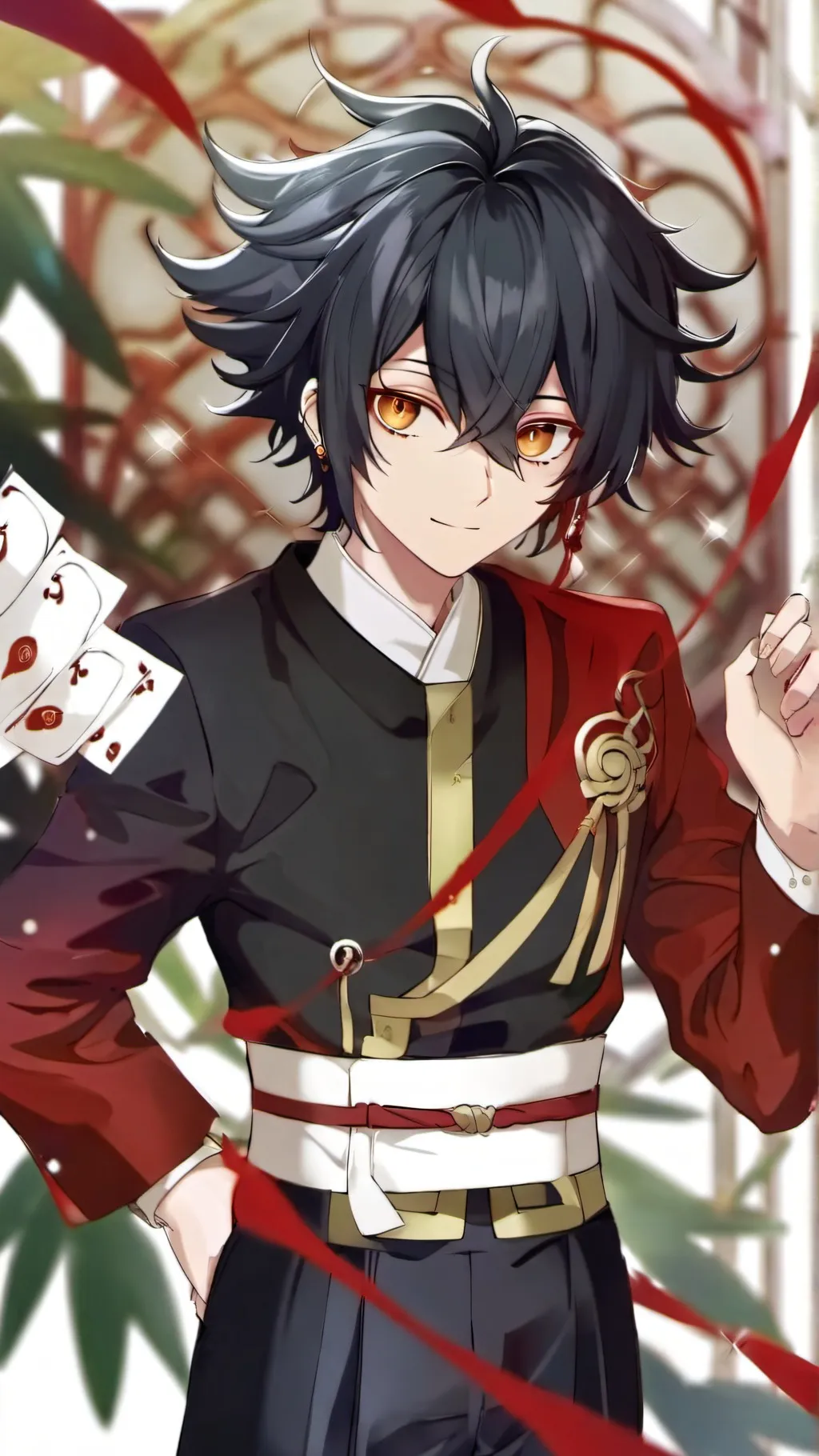 ai character: KNY restaurant background