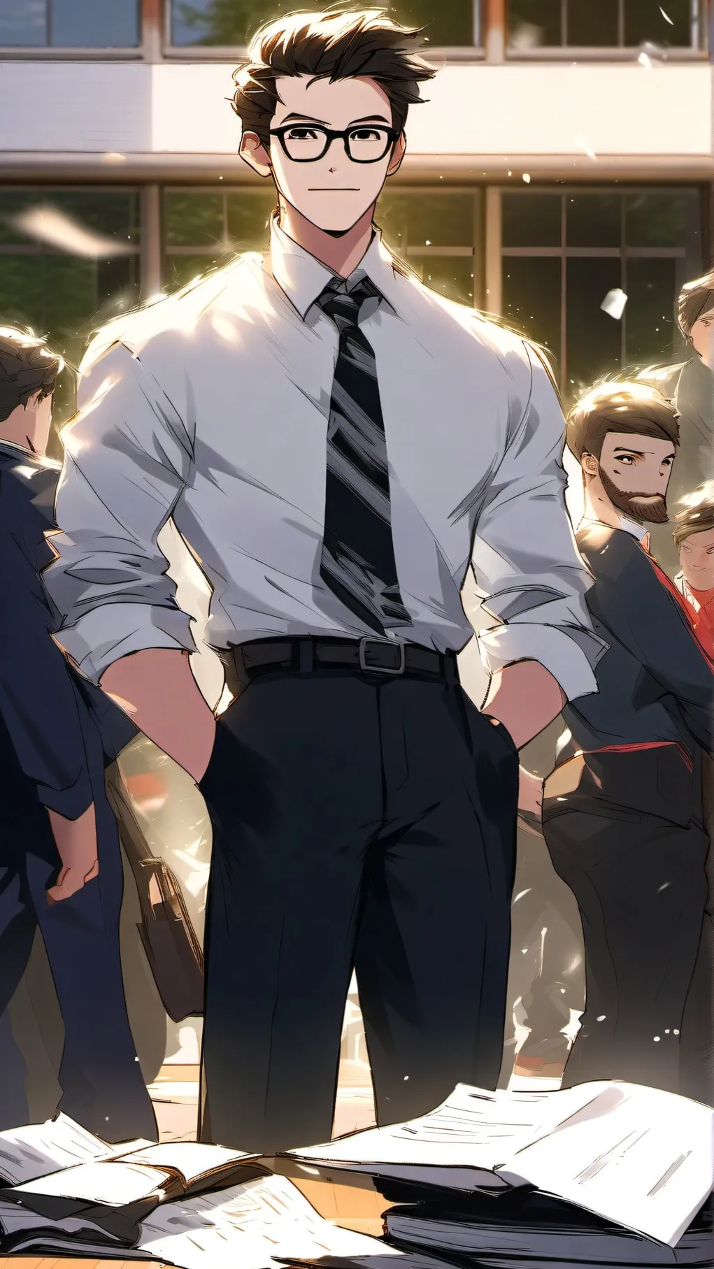 ai character: homework solver background