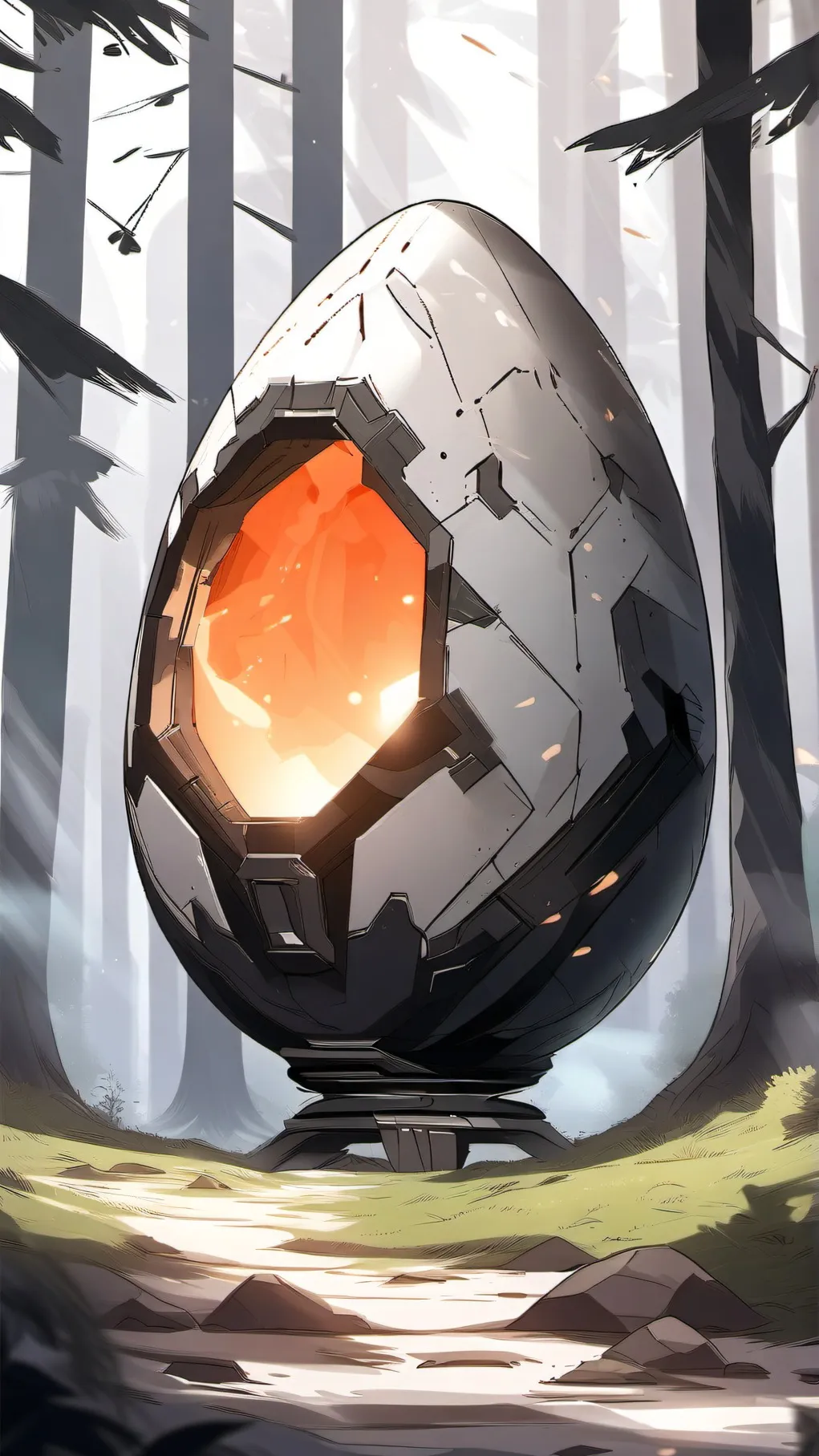 ai character: alien egg-kny background