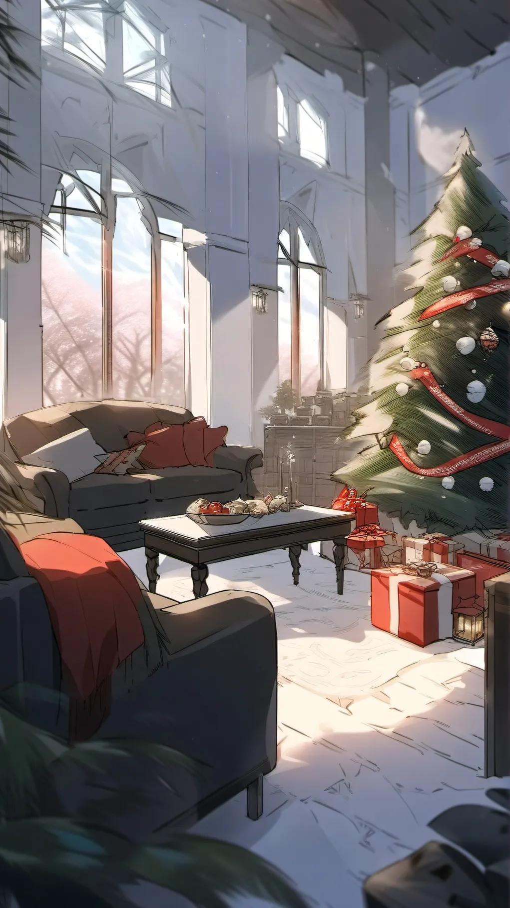 ai character: Christmas MHA!!! background