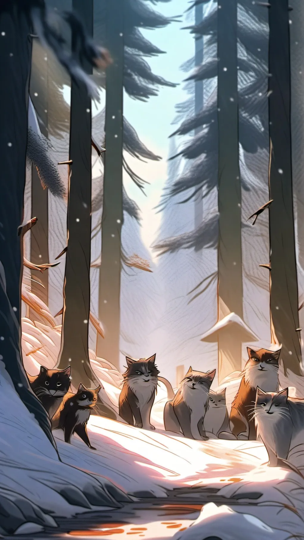 ai character: Warriors Christmas background