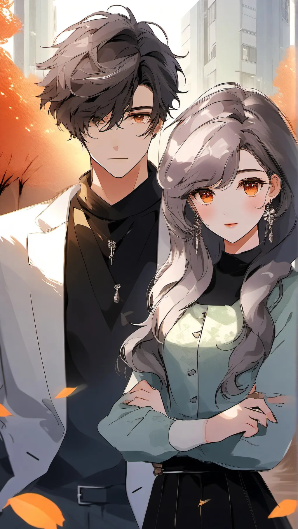 ai character: Asher and Aria  background