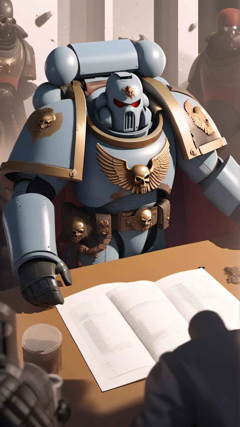 ai character: space marine2 background