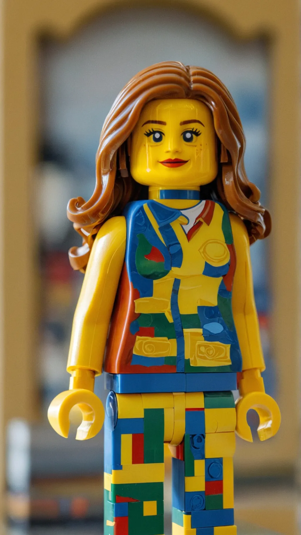 ai character: Lego Woman background