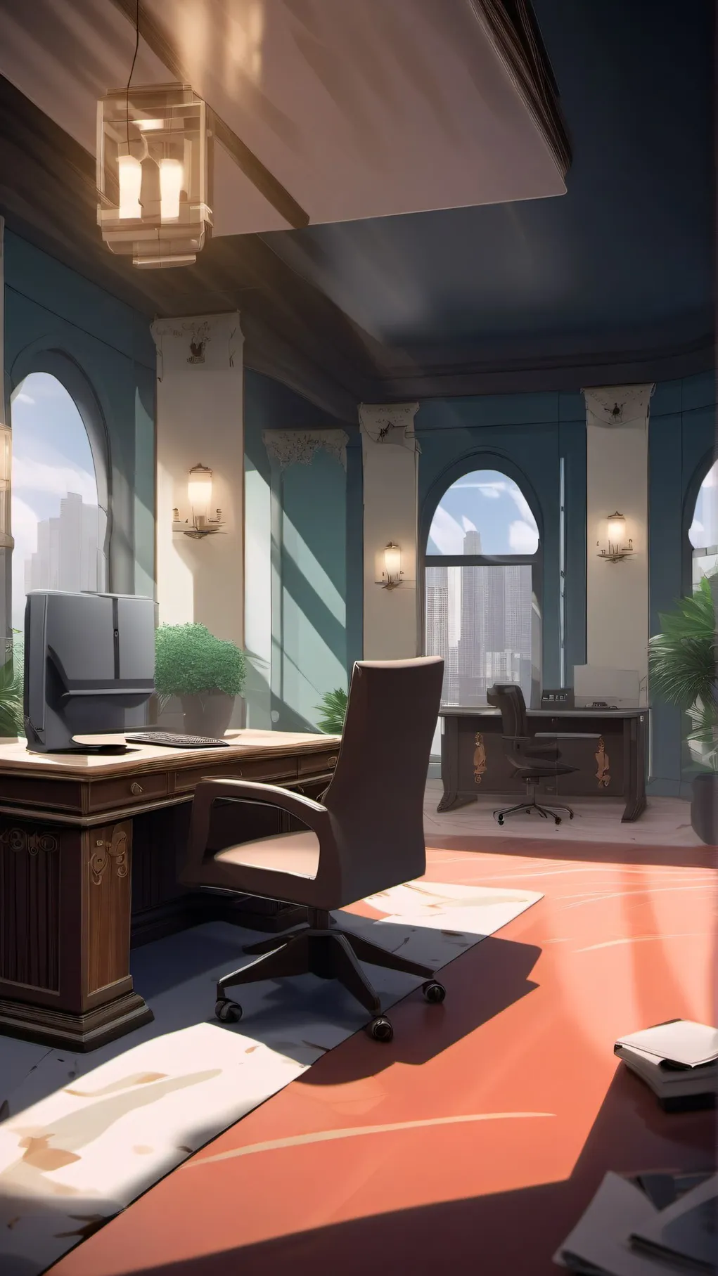 ai character: Job interview background