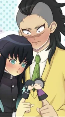 ai character: Genmui🩵🖤💜 background