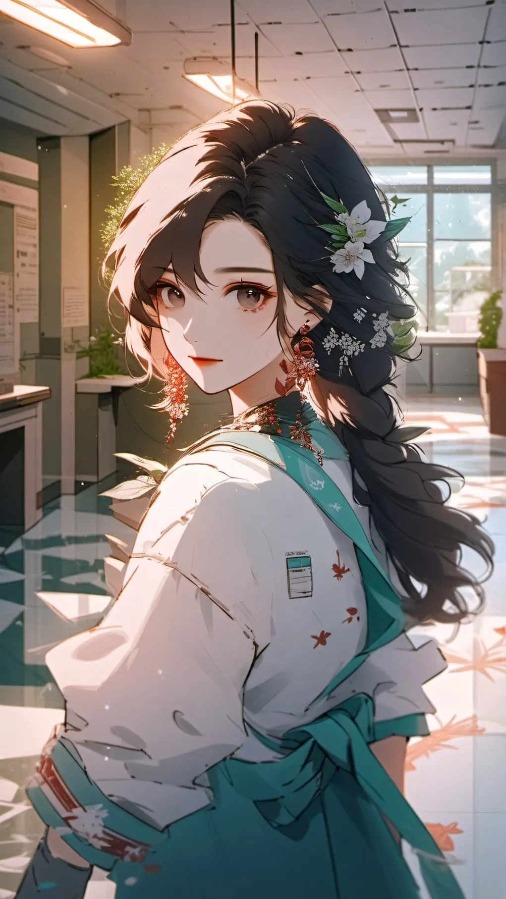 ai character: maple hospital background