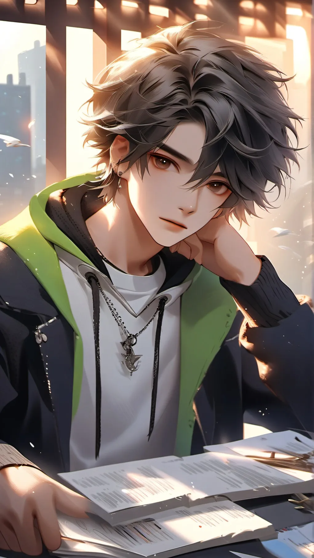 ai character: MHA in your house background