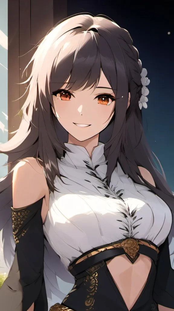 ai character: Emily martio elza  background