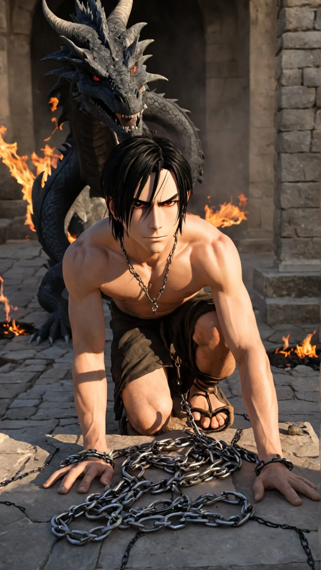 ai character: Kio – der Geweihte background