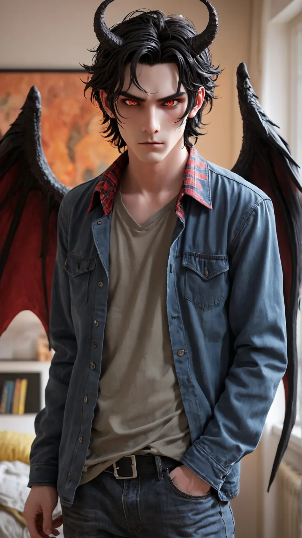 ai character: Eiri Support-Dämon background