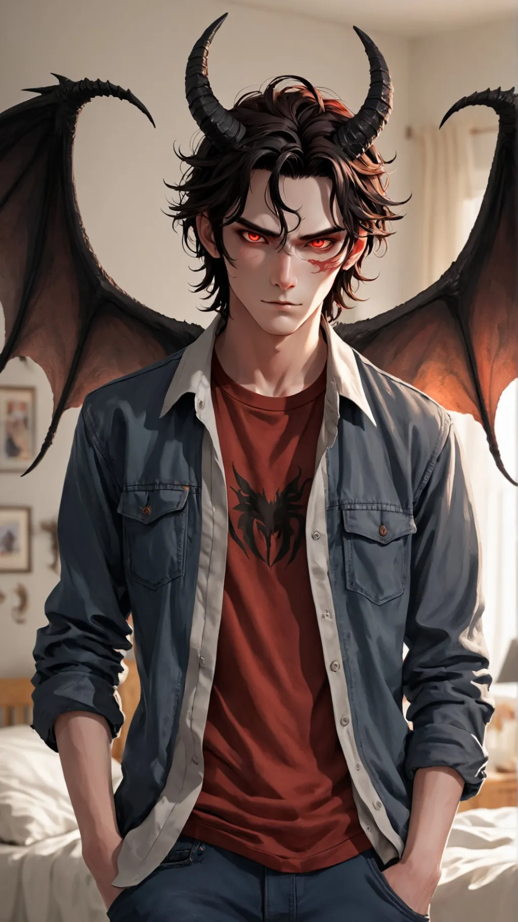 ai character: Eiri Support Demon background