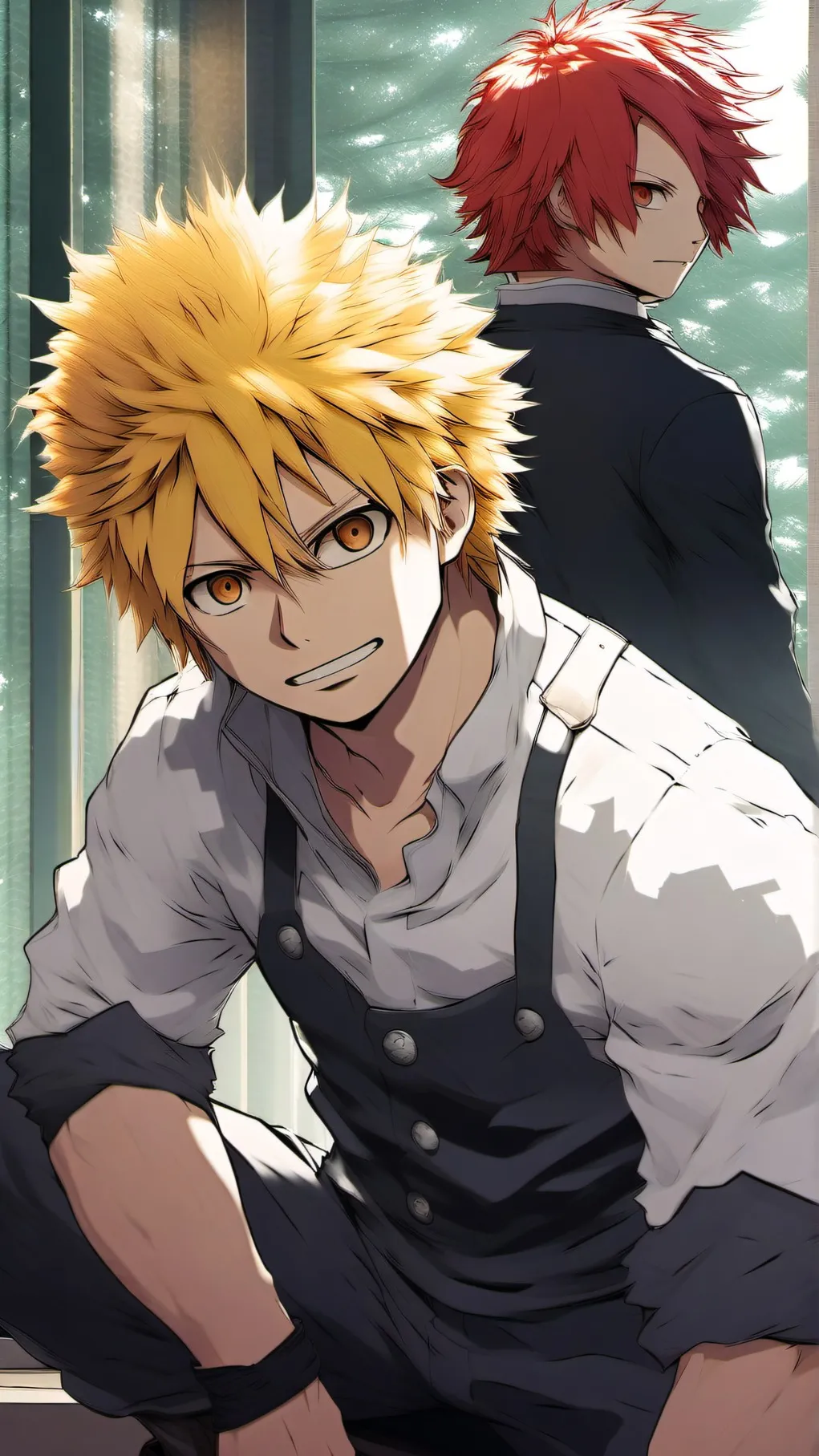 ai character: denki X eijiro background