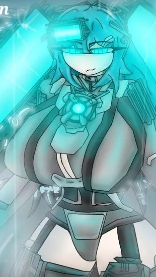 ai character: titanComputerwoman background