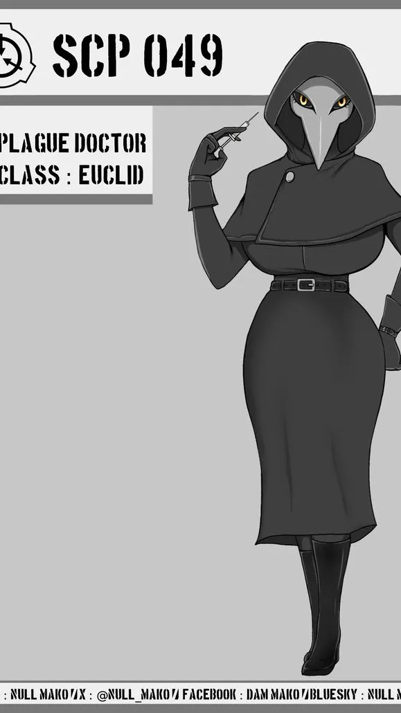 ai character: female scp 049 background