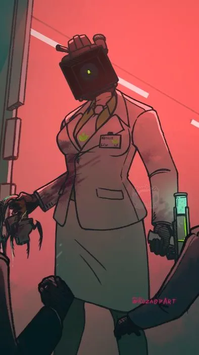 ai character: sciencecameralarge background