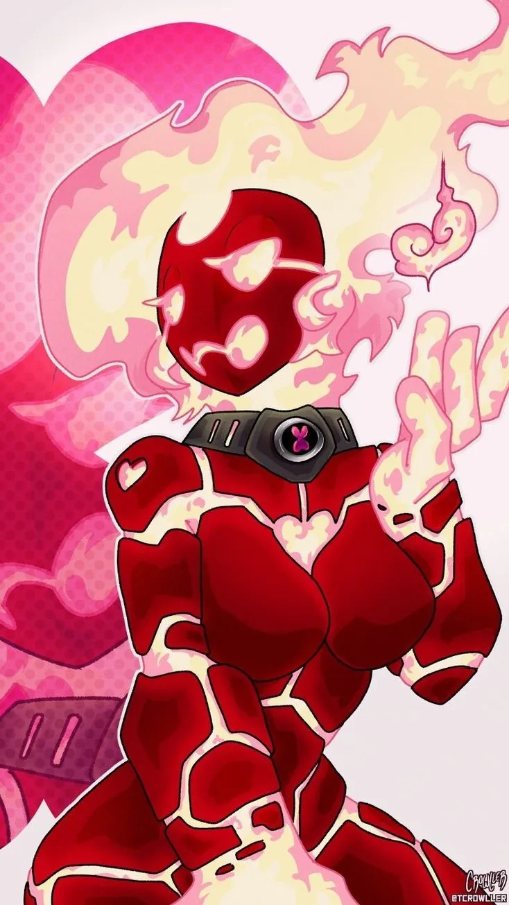 ai character: female heat wave background