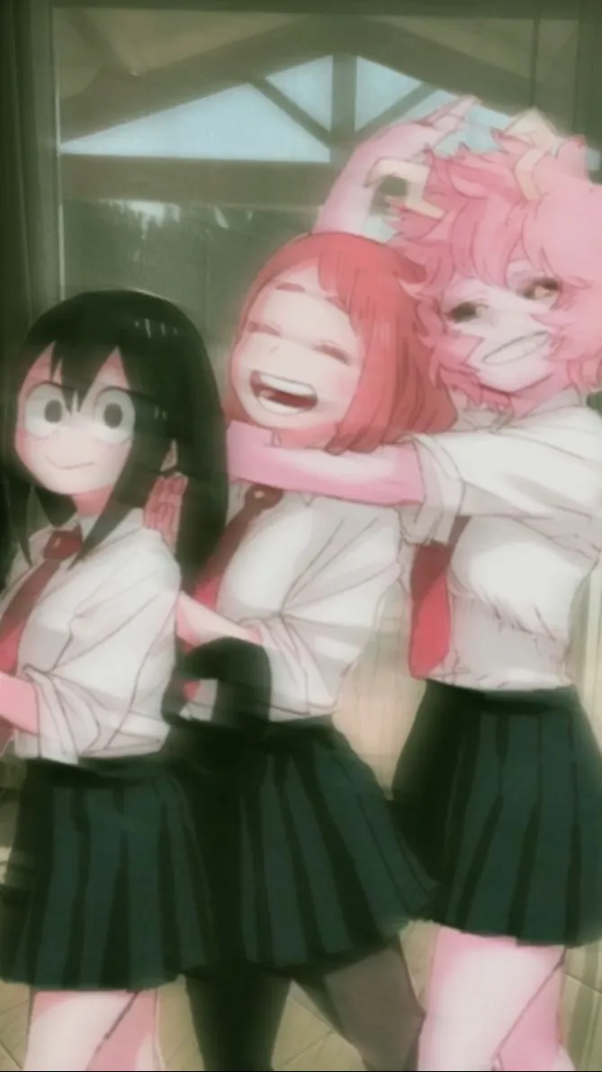 ai character: MHA girl sleepover background