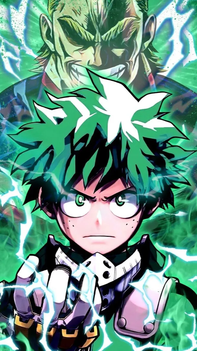 ai character: MHA deku on amazon background