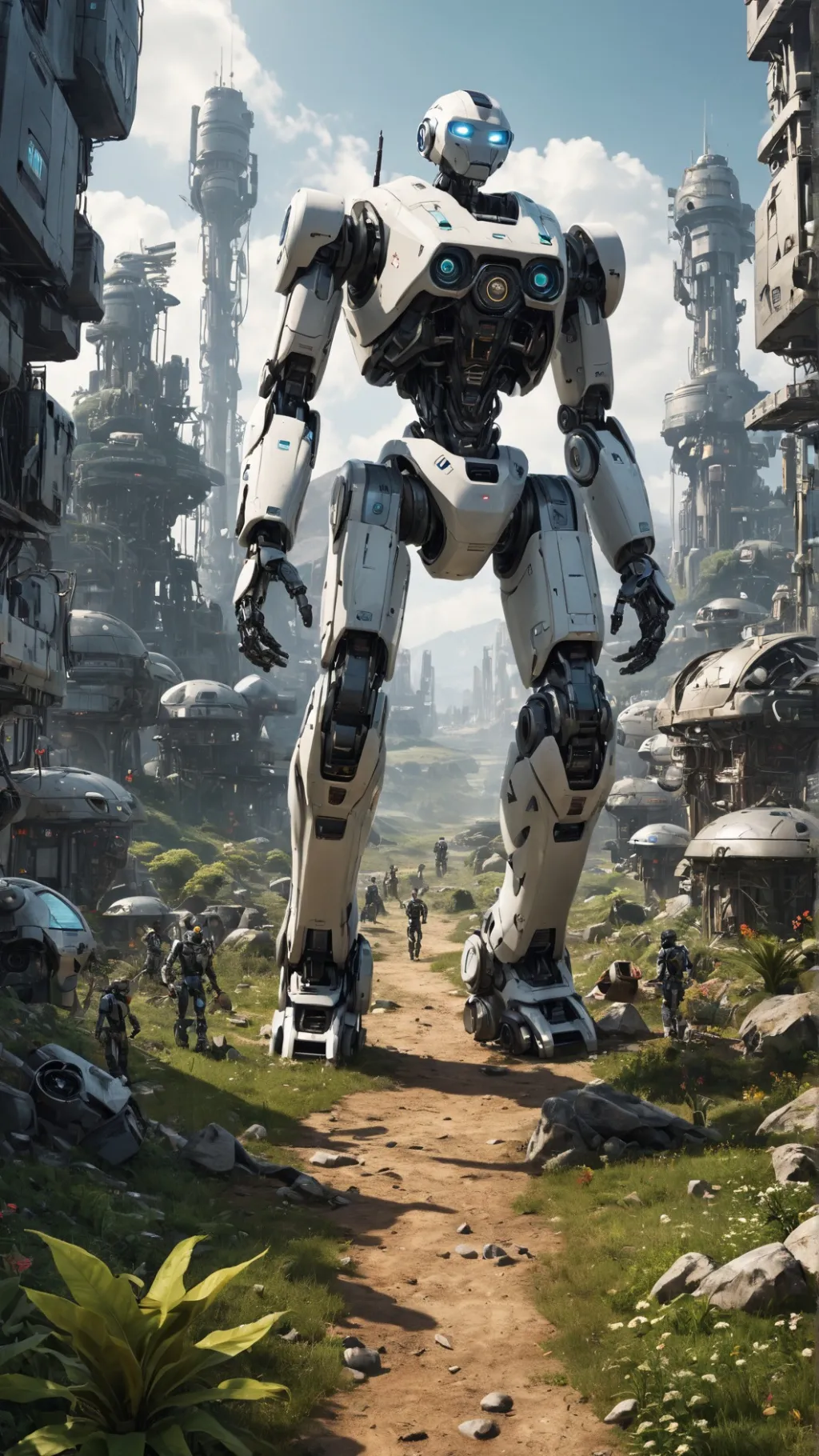 ai character: Tech-land background