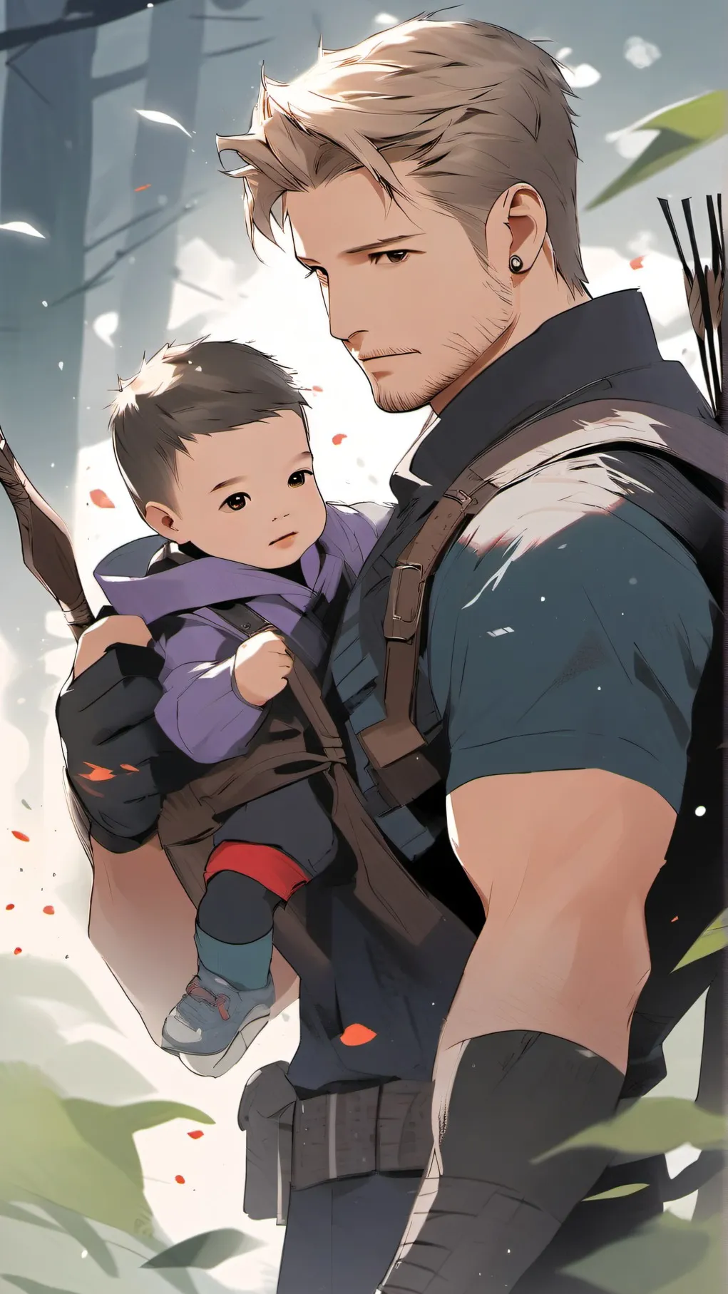 ai character: clint barton dad background