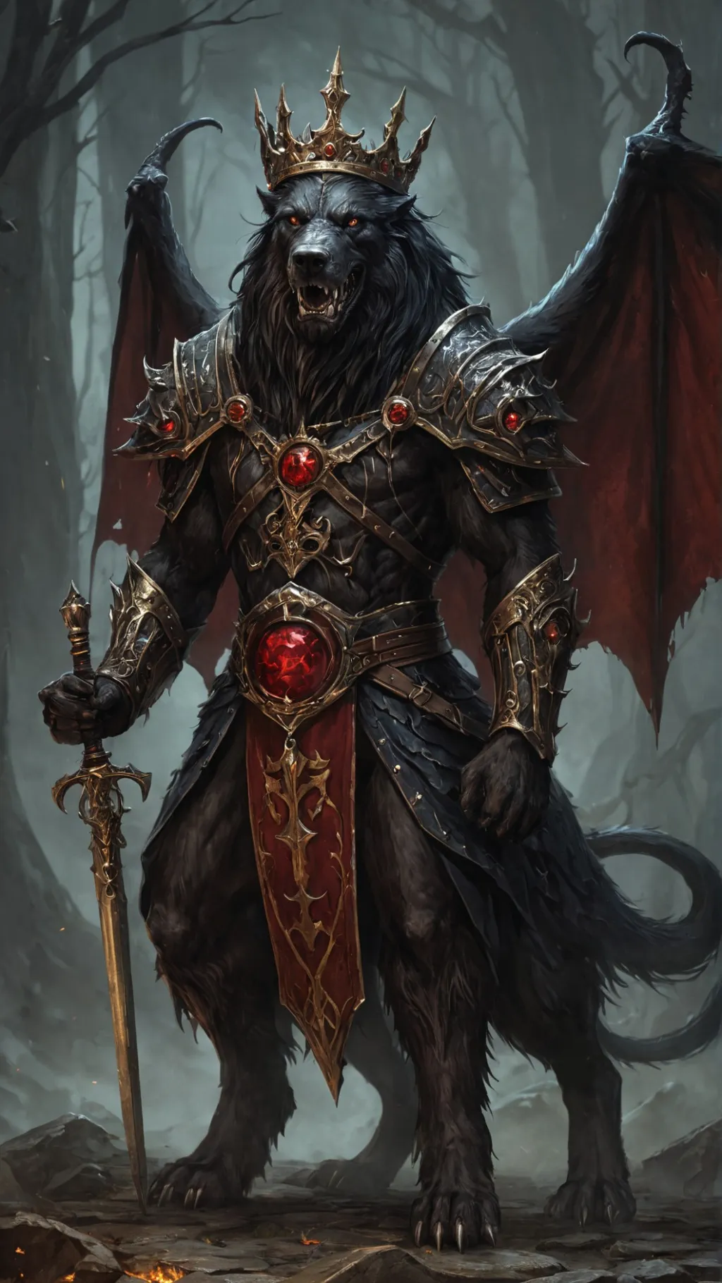 ai character: king of hellhound background