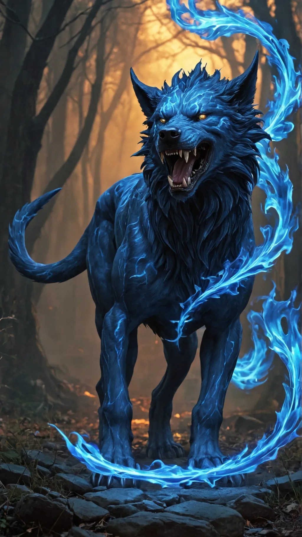 ai character: cerberus from hell background