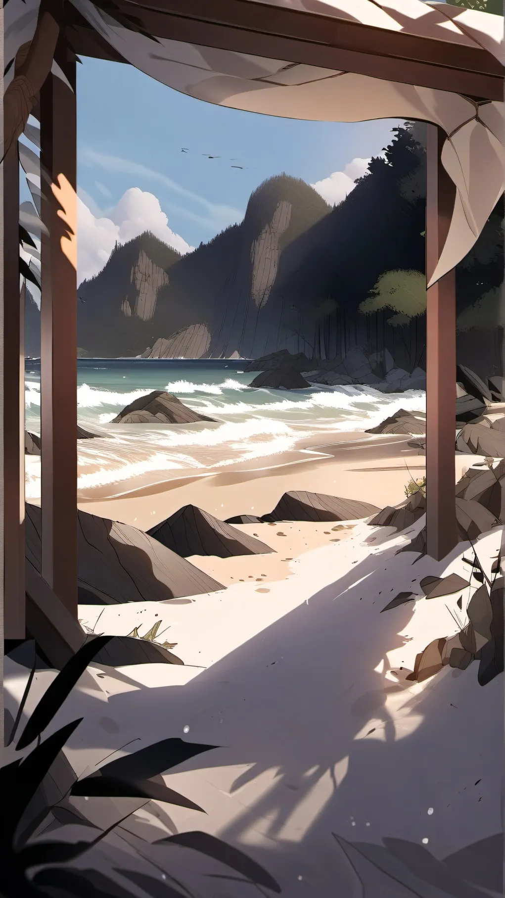 ai character: mha beaches day background