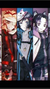 ai character: demon slayer  background