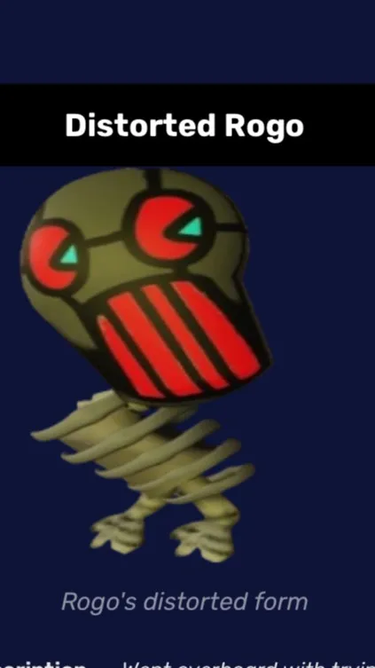 ai character: Distorted rogo background